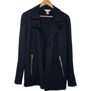 Carmen Marc Valvo Black Jersey Blazer Size Small